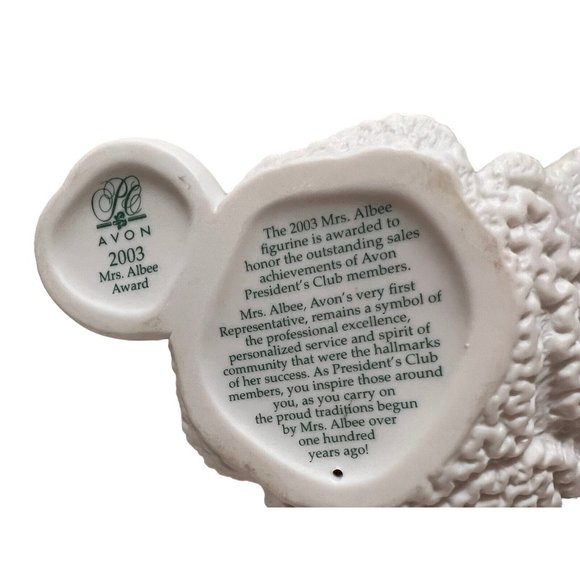 Avon Brand PC President’s Club 2003 Mrs. Albee Award Figurine - Picture 9 of 12